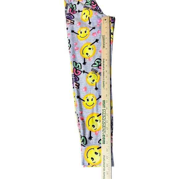 Justice Girls 10 Sleep Pants Jogger Smiley Face Emoji Hugs Current Mood - Picture 10 of 13